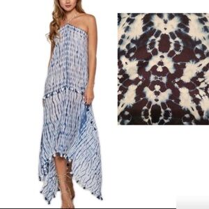 WET Swimwear Greek Tile Tie-dye Coverup Women’s Dress Blue/White Size XS/ Small